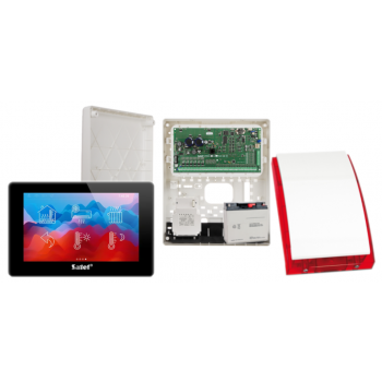 ZESTAW ALARMOWY SATEL INTEGRA 128 PLUS + INT-TSH2-B + OPU-3P + AWT800 + 17Ah + SYRENA SP-4001R